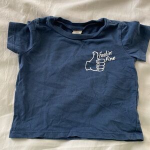 Tucker + Tate Blue T-Shirt ‘Feelin Fine’ 12 months
